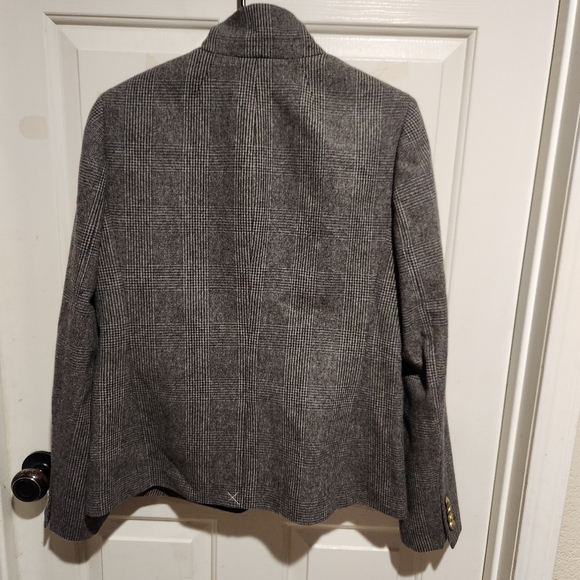 J. Crew Plaid Regent Wool Blazer Business Office Satin Jacket NEW Size 12 - Picture 9 of 12